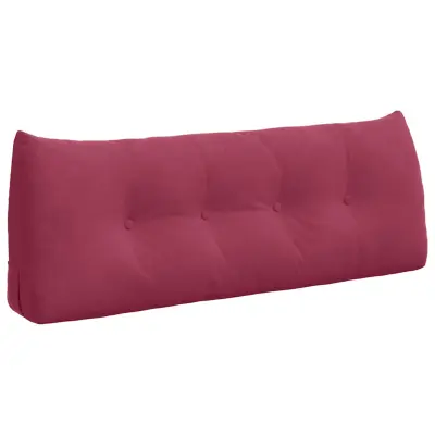 vidaXL Poglavni vzglavnik Vinorodna rdeča 120 x 24 x 50 cm Žamet