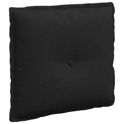 vidaXL Poglavni vzglavnik Črna 50 x 19 x 45 cm blago