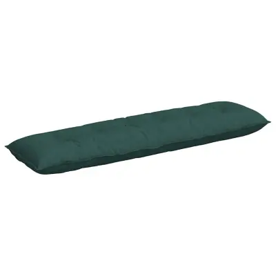 vidaXL Poglavni vzglavnik Temno zelena 180 x 19 x 50 cm blago