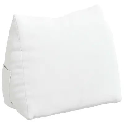 vidaXL Poglavni vzglavnik Bela 45 x 20 x 35 cm blago