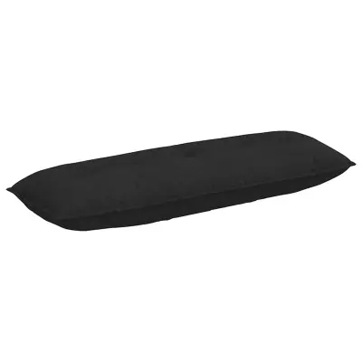 vidaXL Poglavni vzglavnik Črna 140 x 19 x 50 cm blago