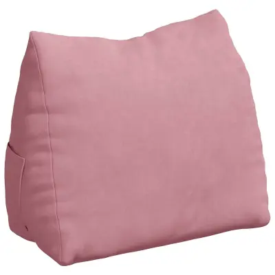 vidaXL Poglavni vzglavnik Roza 45 x 20 x 35 cm Žametna tkanina