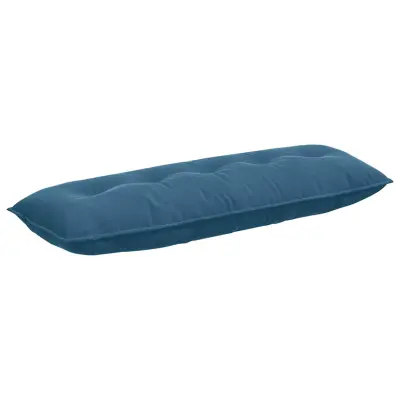vidaXL Poglavni vzglavnik Modra 140 x 50 cm Žametna tkanina
