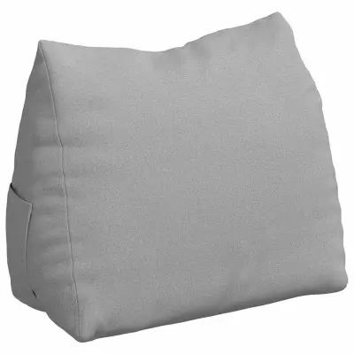 vidaXL Poglavni vzglavnik Oblačno siva 45 x 20 x 35 cm blago