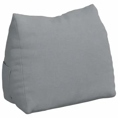 vidaXL Poglavni vzglavnik Svetlo siva 45 x 20 x 35 cm blago