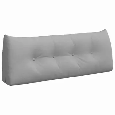 vidaXL Poglavni vzglavnik Oblačno siva 120 x 24 x 50 cm blago
