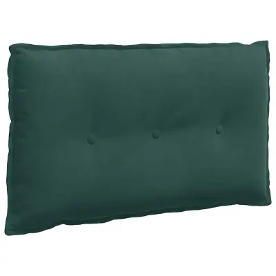 vidaXL Poglavni vzglavnik Temno zelena 80 x 50 cm Žametna tkanina