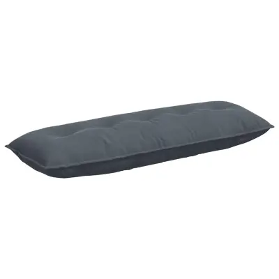 vidaXL Poglavni vzglavnik Temno siva 140 x 50 cm Žametna tkanina