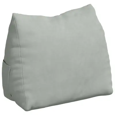 vidaXL Poglavni vzglavnik Svetlo siva 45 x 20 x 35 cm Žametna tkanina