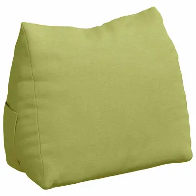 vidaXL Poglavni vzglavnik Svetlo zelena 45 x 20 x 35 cm blago