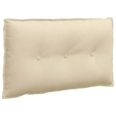vidaXL Poglavni vzglavnik krema 80 x 19 x 50 cm blago