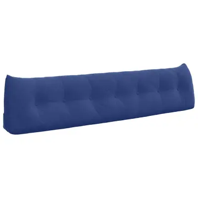 vidaXL Poglavni vzglavnik Policijska modra 200 x 24 x 50 cm Žamet