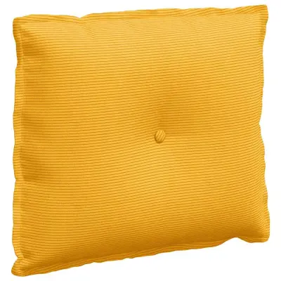 vidaXL Poglavni vzglavnik Svetlo rumena 60 x 50 cm Žametna tkanina