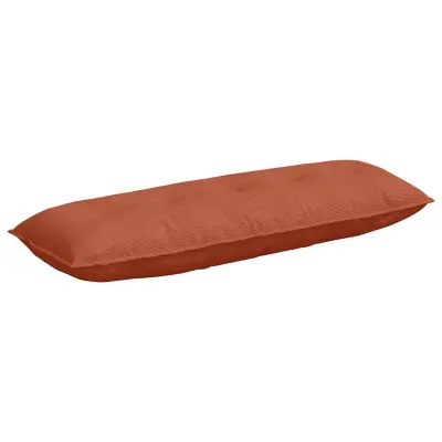 vidaXL Poglavni vzglavnik Rdeče oranžna 140 x 50 cm Žametna tkanina