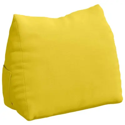 vidaXL Poglavni vzglavnik Svetlo rumena 45 x 20 x 35 cm blago