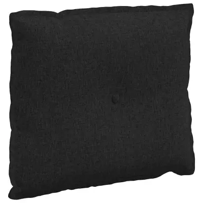 vidaXL Poglavni vzglavnik Črna 60 x 19 x 50 cm blago
