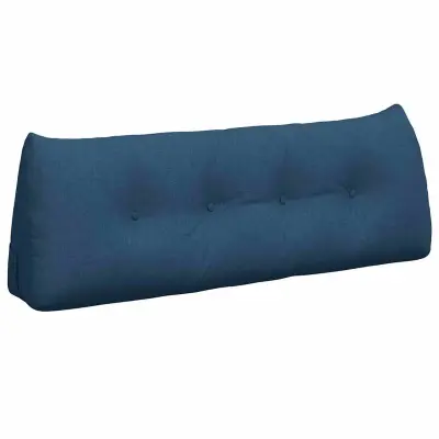 vidaXL Poglavni vzglavnik Modra 140 x 24 x 50 cm blago