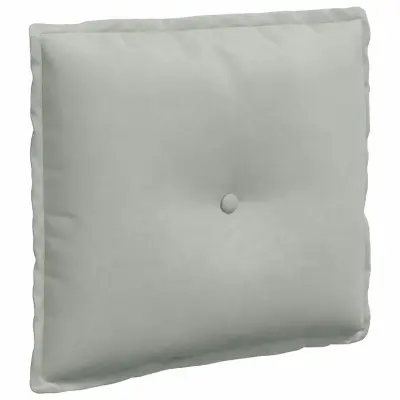 vidaXL Poglavni vzglavnik Svetlo siva 50 x 45 cm Žametna tkanina