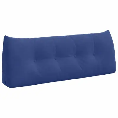 vidaXL Poglavni vzglavnik Policijska modra 120 x 24 x 50 cm Žamet
