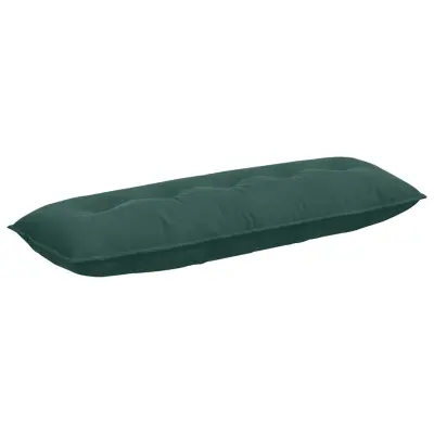 vidaXL Poglavni vzglavnik Temno zelena 140 x 50 cm Žametna tkanina