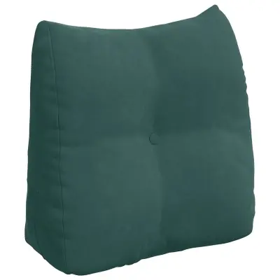 vidaXL Poglavni vzglavnik Temno zelena 45 x 24 x 50 cm Žamet