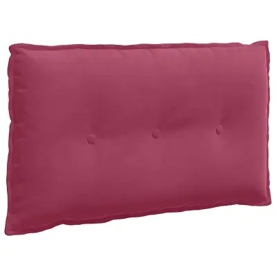 vidaXL Poglavni vzglavnik Vinorodna rdeča 80 x 50 cm Žametna tkanina