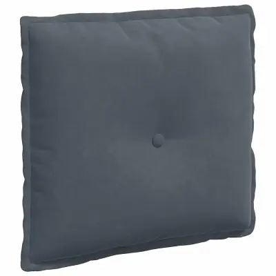 vidaXL Poglavni vzglavnik Temno siva 50 x 45 cm Žametna tkanina