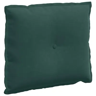 vidaXL Poglavni vzglavnik Temno zelena 60 x 50 cm Žametna tkanina