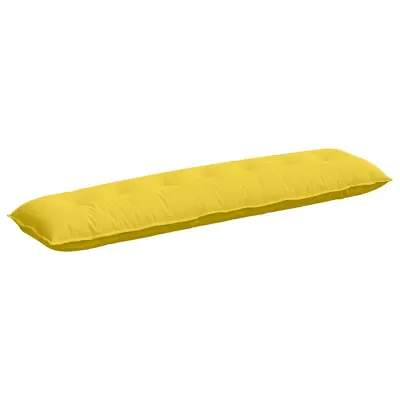 vidaXL Poglavni vzglavnik Svetlo rumena 200 x 19 x 50 cm blago