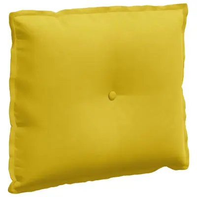 vidaXL Poglavni vzglavnik Rumena 60 x 50 cm Žametna tkanina