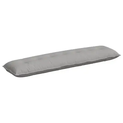 vidaXL Poglavni vzglavnik Oblačno siva 200 x 19 x 50 cm blago