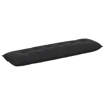 vidaXL Poglavni vzglavnik Črna 180 x 50 cm Žametna tkanina