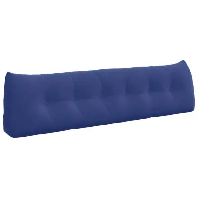 vidaXL Poglavni vzglavnik Policijska modra 180 x 24 x 50 cm Žamet