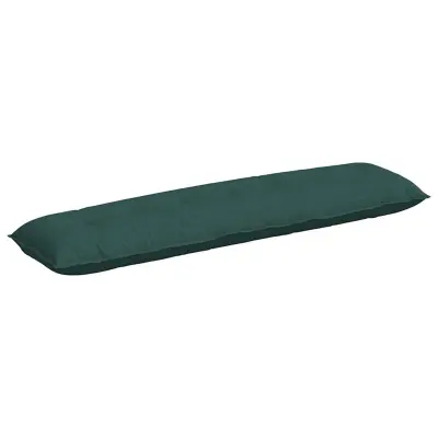 vidaXL Poglavni vzglavnik Temno zelena 200 x 19 x 50 cm blago