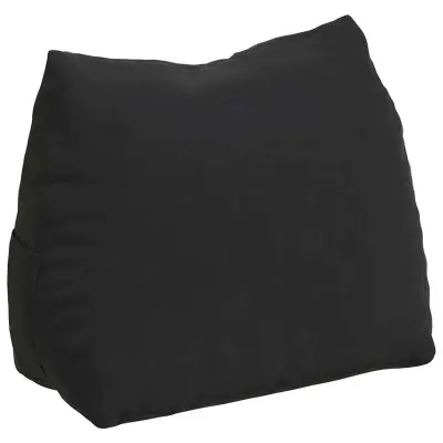 vidaXL Poglavni vzglavnik Črna 45 x 20 x 35 cm Žametna tkanina
