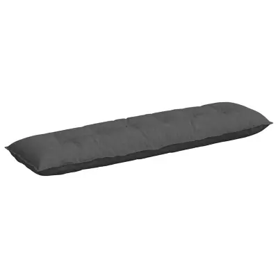 vidaXL Poglavni vzglavnik Temno siva 180 x 50 cm Žametna tkanina