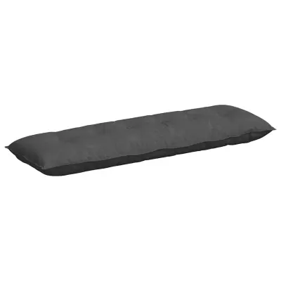 vidaXL Poglavni vzglavnik Temno siva 160 x 50 cm Žametna tkanina