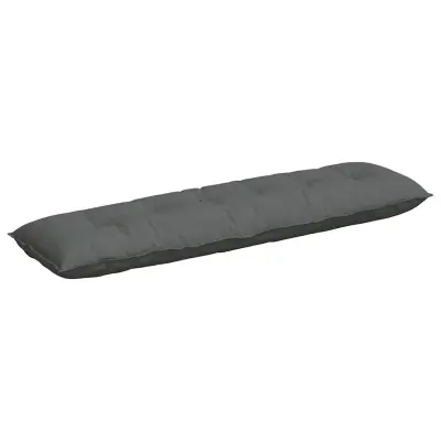 vidaXL Poglavni vzglavnik Temno siva 180 x 19 x 50 cm blago
