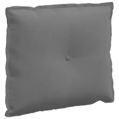 vidaXL Poglavni vzglavnik Temno siva 60 x 50 cm Mikrofiber tkanina