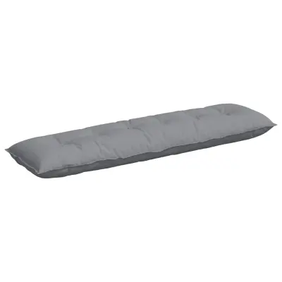 vidaXL Poglavni vzglavnik Svetlo siva 180 x 19 x 50 cm blago