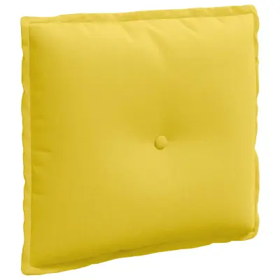 vidaXL Poglavni vzglavnik Svetlo rumena 50 x 19 x 45 cm blago