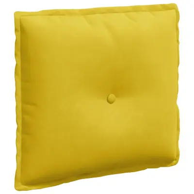 vidaXL Poglavni vzglavnik Rumena 50 x 45 cm Žametna tkanina