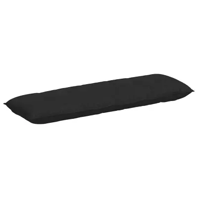 vidaXL Poglavni vzglavnik Črna 160 x 19 x 50 cm blago