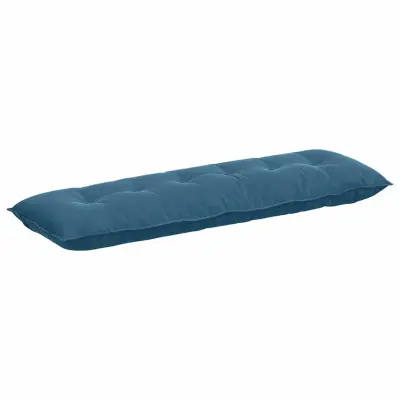 vidaXL Poglavni vzglavnik Modra 160 x 50 cm Žametna tkanina