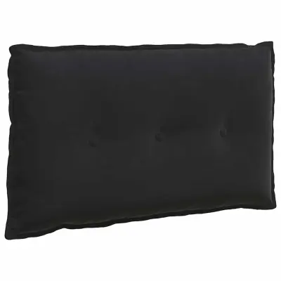 vidaXL Poglavni vzglavnik Črna 80 x 50 cm Žametna tkanina