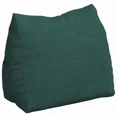 vidaXL Poglavni vzglavnik Temno zelena 45 x 20 x 35 cm blago