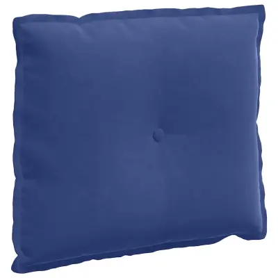vidaXL Poglavni vzglavnik Policijska modra 60 x 50 cm Žametna tkanina