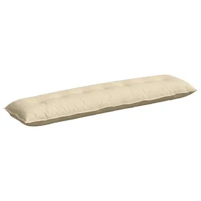 vidaXL Poglavni vzglavnik krema 200 x 19 x 50 cm blago
