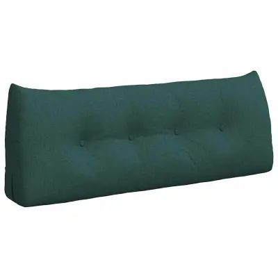 vidaXL Poglavni vzglavnik Temno zelena 120 x 24 x 50 cm blago