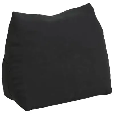 vidaXL Poglavni vzglavnik Črna 60 x 20 x 50 cm Žametna tkanina